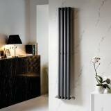 Designer Vertical Radiator Ember Anthracite Single Panel with 4 columns - 1600x240mm 