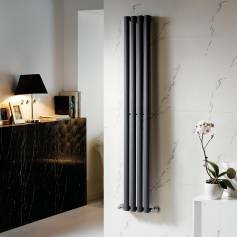 Designer Vertical Radiator Ember Anthracite Single Panel with 4 columns - 1600x240mm 