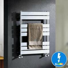Francis Thermostatic Flat Panel Electric Towel Radiator - 800x600mm 