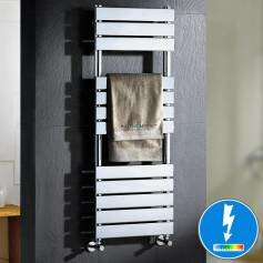 Francis Thermostatic Flat Panel Electric Towel Radiator - 1200x450mm 