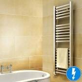 Virginia Square Tube Electric Towel Radiator,  1200x450mm 