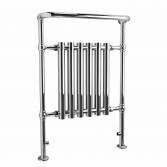 Victoria Traditional Floor Standing Towel Rail Radiator -  6 Column Chrome 