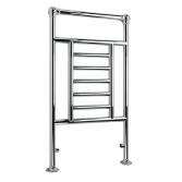Victoria Traditional Floor Standing Towel Rail Radiator -  7 Bars Chrome 