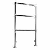 Victoria Traditional Floor Standing Towel Rail Radiator -  3 Bars Chrome 