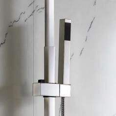 Hand Held Shower Head - Square Chrome Plated 