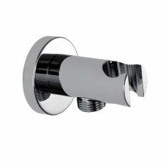Round Wall Connector and Hand Held Shower Head Bracket 