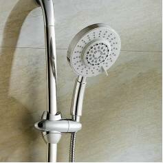 Round Multi-Function Chrome Effect Hand Held Shower Head - 150mm 