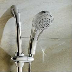 Round Shower Head - Multi-Function Chrome Effect Hand Held 