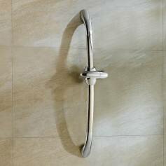 Curved Chrome Effect Shower Riser Rail 