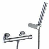 Thermostatic shower with hand held and bracket 