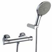 Thermostatic shower with hand held and bracket 