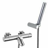 Round Bath Filler With Round Hand Held Shower and Bracket (Wall Mounted) 