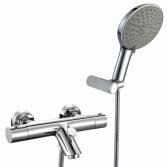 Round Bath Filler With Multi-Function Hand Held Shower and Bracket (Wall Mounted) 