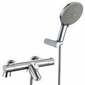 Bath mixer tap with hand held shower (surface mounted) 