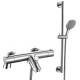 Round Bath Filler With Multi-Function Hand Held Shower and Riser Rail (Surface Mounted) 