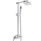 8&quot; Thermostatic Shower Mixer with Square Hand Held and Riser Rail 