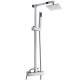 8" Square Shower with Square Hand Held and Riser Rail 