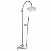 8" Round Shower with Round Hand Held and Bracket 
