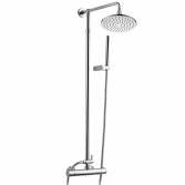 8" Round Shower with Round Hand Held and Bracket 