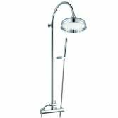 Traditional Rain Shower with Round Hand Held and Bracket 