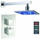 Dagna Shower with 8" Square LED Head 