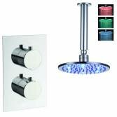 Tugela Thermostatic Shower with 8" Round LED Head 