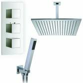 Yumbilla Thermostatic Shower with 16" Square Head and Hand Held 