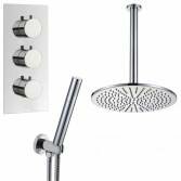 Yumbilla Thermostatic Shower with 12" Round Head and Hand Held 