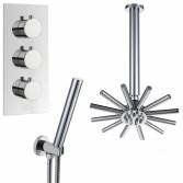 Yumbilla Thermostatic Shower with 8.7" Star Head and Hand Held 