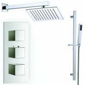 Sabie Shower with 8" Square Head and Hand Held 