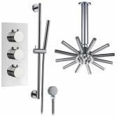 Rhine Thermostatic Shower with 8.7" Star Head and Hand Held 