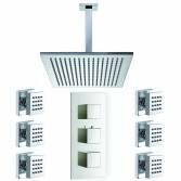 Bonita Thermostatic Shower with 12" Square Head and Body Jets 