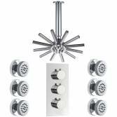 Bonita Thermostatic Shower with 8.7" Star Head and Body Jets 