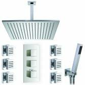 Jonha Shower with 16" Square Head, Body Jets and Handheld 