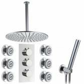 Jonha Shower with 16" Round Head, Body Jets and Handheld 