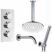 Coban Shower with 8" Round Head, Bath Filler and Handheld 