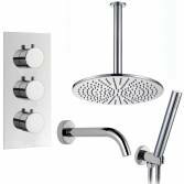Coban Shower with 12" Round Head, Bath Filler and Handheld 