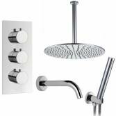 Coban Shower with 16" Round Head, Bath Filler and Handheld 