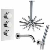 Coban Shower with 8.7" Star Head, Bath Filler and Handheld 