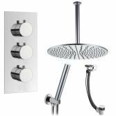Tinago Shower with 16" Round Head, Handheld and Overflow Filler 