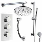 Serio Shower with 8" Round Head, Handheld and Overflow Filler 