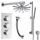 Serio Shower with 8.7" Star Head, Handheld and Overflow Filler 