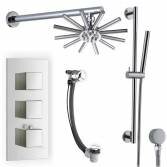 Serio Shower with 8.7" Star Head, Handheld and Overflow Filler 