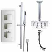 Prenn Shower with 8" Square Head, Handheld and Overflow Filler 