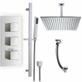 Prenn Shower with 16" Square Head, Handheld and Overflow Filler 