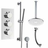 Prenn Shower with 8" Round Head, Handheld and Overflow Filler 