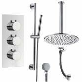 Prenn Shower with 12" Round Head, Handheld and Overflow Filler 