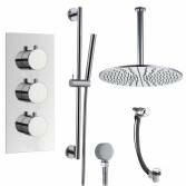 Prenn Shower with 16" Round Head, Handheld and Overflow Filler 