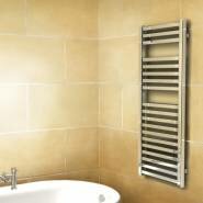  Chrome square tube towel rail radiator 1100 X 450 mm, Virginia 