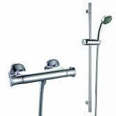 Economy Thermostatic Bar Shower Kit with Economy Hand Held and Riser Rail 